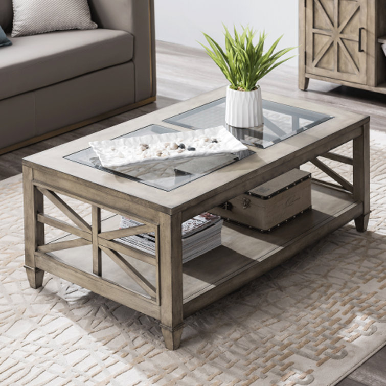 Gracie Oaks Clevester 4 Legs Coffee Table with Storage Wayfair